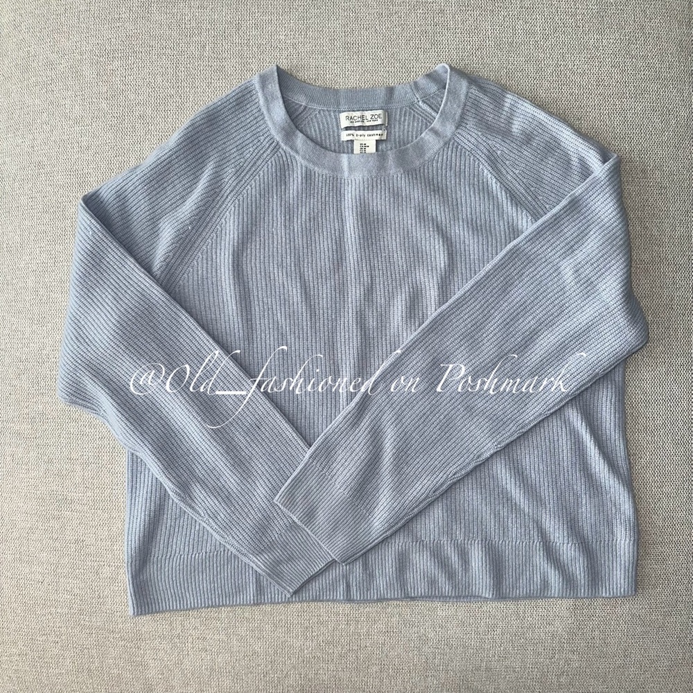 RACHEL ZOE 100% 2-Ply Cashmere Crewneck Sweater
